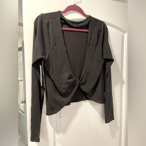 Spiritual Gangster Black Long Sleeve Shirt with Open Back